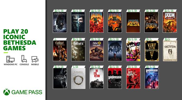 Bethesda games Xbox Game Pass