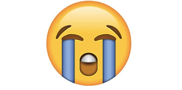 huilende emoji WhatsApp