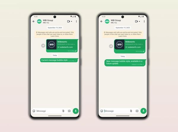 WhatsApp is bezig met een update die het uiterlijk van de berichten in WhatsApp voorziet van een kleine, maar toch opvallende verandering.