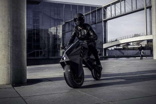 Nera 3D-geprinte elektrische motorfiets