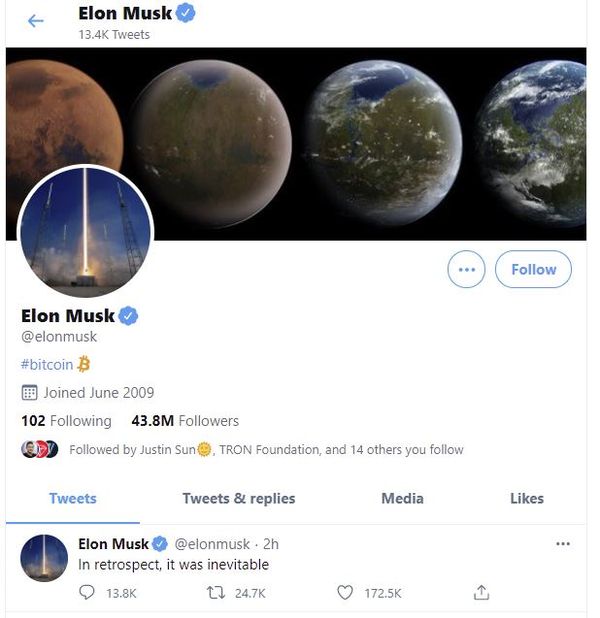 Elon Musk Bitcoin Twittter