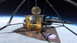 Miner One Bitcoin in de ruimte