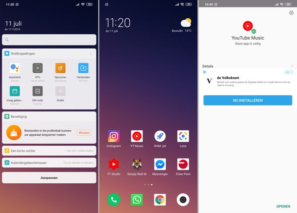 Xiaomi Redmi Note 7 screenshot interface