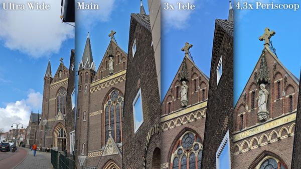 De Main vs Ultra Wide vs Tele lens vs Periscope lens vergeleken van Xiaomi 15 Ultra