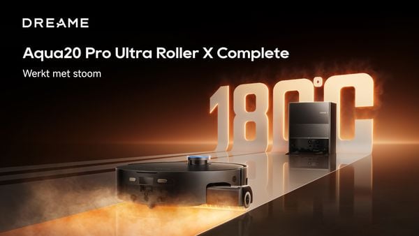 Smarthomebedrijf Dreame heeft op techbeurs IFA in Berlijn een robotstofzuiger gepresenteerd die stoom van 180 produceert. Naar eigen zeggen heeft het bedrijf daarmee een primeur te pakken.