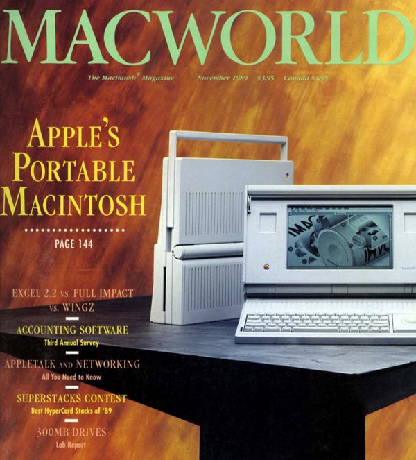 Cover MacWorld uit november 1989 over de Mac Portable