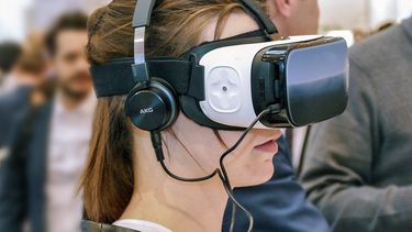 VR-bril in actie Virtual Reality Apple nextvr