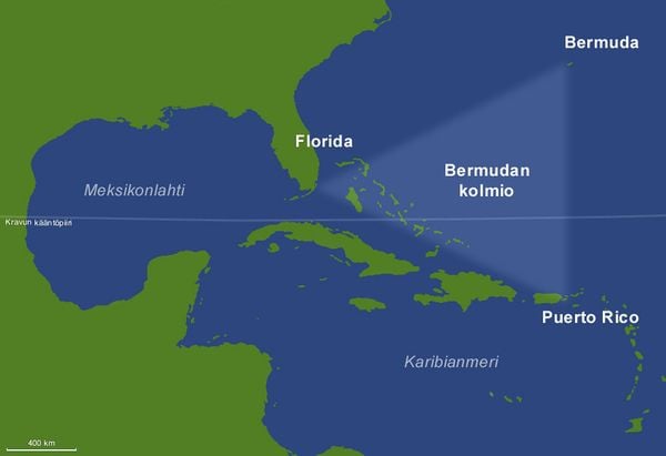 Bermuda Driehoek op kaart