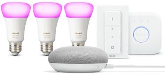 Philips Hue lampen en Google Home Mini Starterkit E27