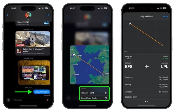 Je iPhone laat je vluchten checken zonder speciale app