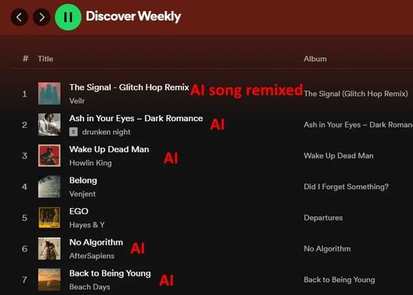 AI brengt Spotify in gevaar en zorgt voor flinke ophef