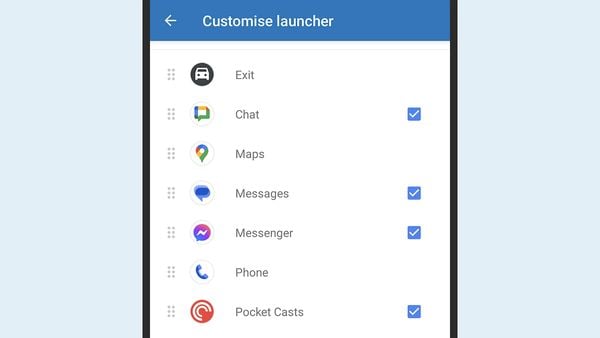 Launcher aanpassen Android Auto