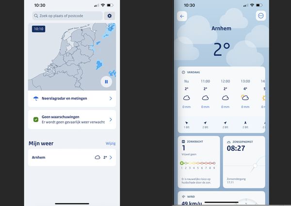Vorig jaar heeft het KNMI een eigen weerapp uitgebracht, waarmee je eenvoudig een weerbericht kunt zien voor een plaats naar keuze. De Nederlandse Vereniging van Weerbedrijven is daar niet blij mee.
