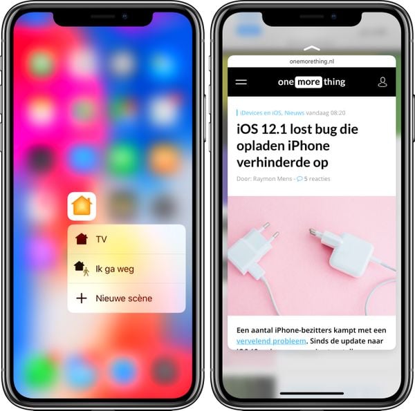3D Touch iPhone Xs
