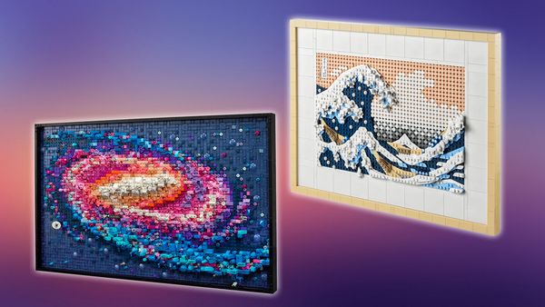 Lego-sets zijn leuk om neer te zetten in een vitrinekast of op de vensterbank, maar aan de muur hangen is ook een tof idee.