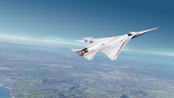 De X-59 in de lucht