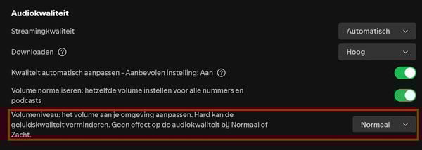 Pas je volume aan je omgeving aan