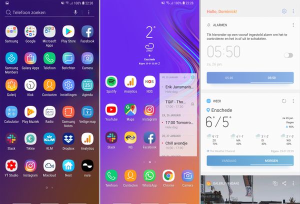 Samsung Galaxy A9 2018 screenshot interface