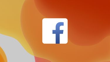 Facebook logo iOS 13 achtergrond 16x9