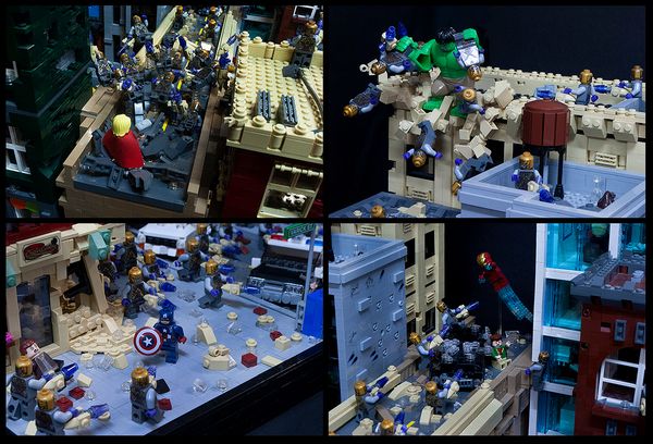 The Avengers Battle of New York Lego