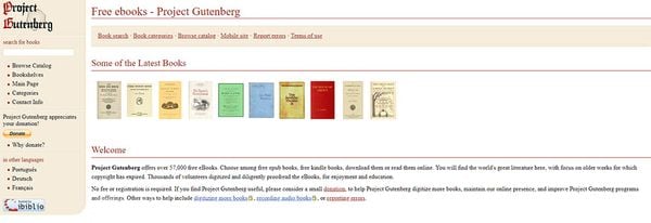Project Gutenberg ebooks