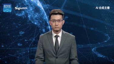 Eerste virtuele nieuwslezer tijdens journaal china