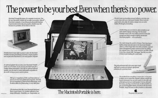 Macintosh Portable advertentie